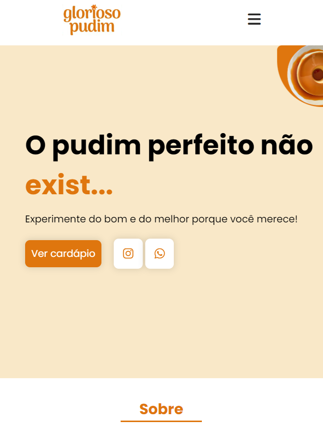Imagem Site Glorioso Pudim