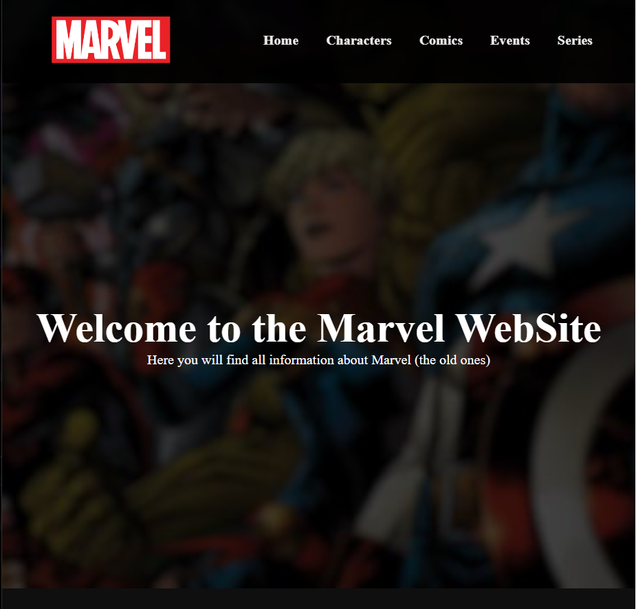 Imagem Site Marvel
